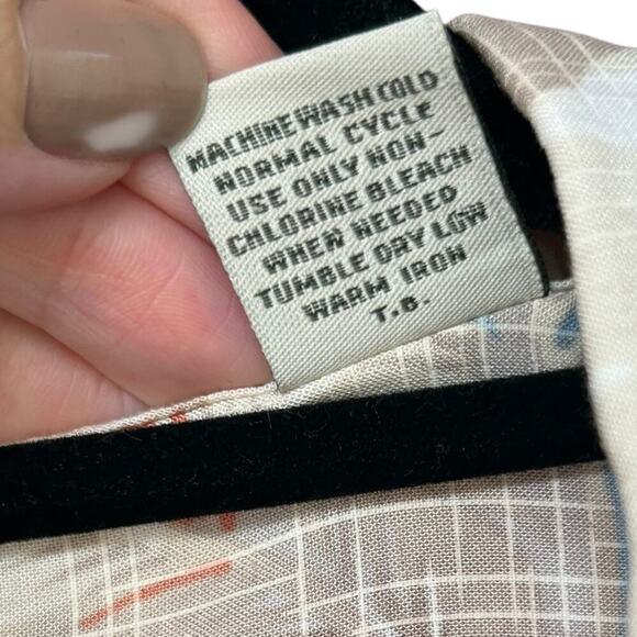 Vintage Batik Bay Men's Palm Tree and Leaves Hawaiian Button Up Size XL - Picture 4 of 5